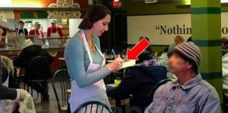 Garçonete tratou um mendigo com gentileza. Quando ela descobriu quem ele era, ele começou a chorar