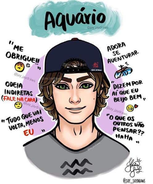 revistapazes.com - Ilustrações divertidas do homem de cada signo