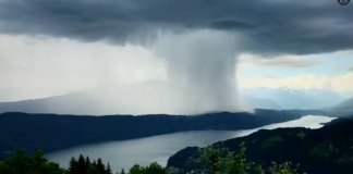 É impressionante: os céus se abrem e a natureza mostra, em vídeo viral, toda a sua imponência