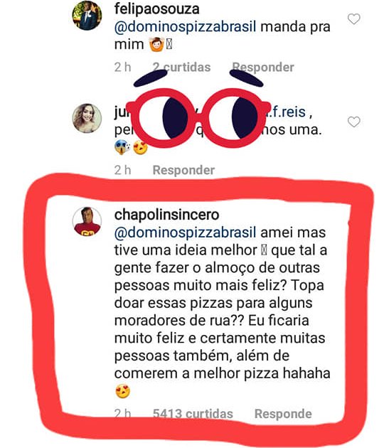 revistapazes.com - Domino’s aceita desafio do Chapolin Sincero e distribui pizzas a moradores de rua