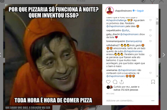 Domino’s aceita desafio do Chapolin Sincero e distribui pizzas a moradores de rua