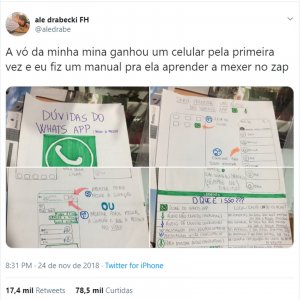 revistapazes.com - Jovem cria "manual do WhatsApp" para ajudar a avó da namorada e viraliza na rede