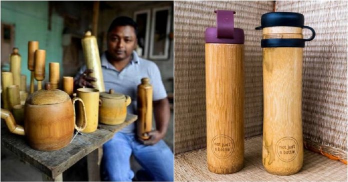 Este homem criou garrafas de bambu 100% orgânicas e à prova de derramamento