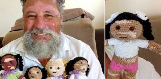 Avô faz bonecas de crochê com vitiligo para aumentar a auto-estima das crianças com a doença