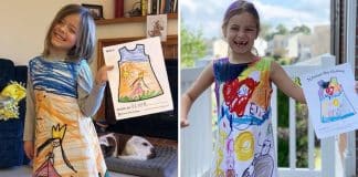 Loja de roupas transforma os desenhos das crianças em desenhos de roupas. A moda nunca foi tão adorável