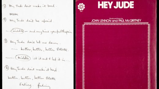 revistapazes.com - Manuscrito de "Hey Jude", de Paul McCartney, é vendido 4.6 milhões de reais