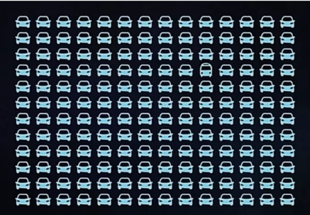 Você consegue encontrar o ônibus entre os carros na imagem DE DENTRO da matéria?