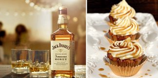 Cupcakes irresistíveis recheados de whisky Jack Daniels e mel. Nem tente resistir!