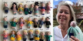 Com saudades, professora tricotou bonecas de cada um de seus 23 alunos distantes na quarentena