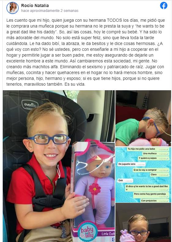 revistapazes.com - Menino pede boneca de presente para aprender a ser um bom pai