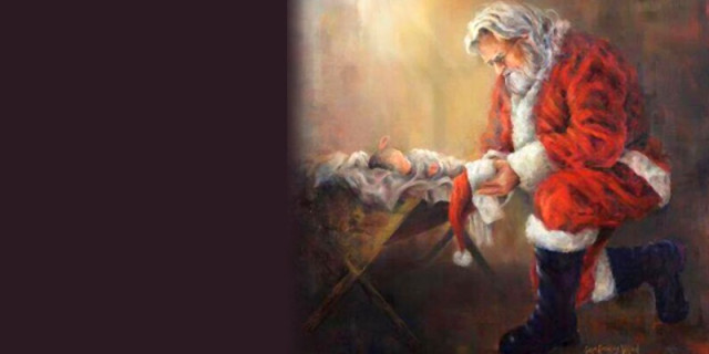 A comovente oração do Papai Noel ao Menino Jesus