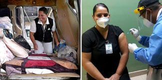 Enfermeira que dormia em caminhão é vacinada contra COVID-19 ‘Vai ser mais calmo’