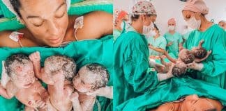 Mãe tem um filho na 1° gestação, 2 filhos na segunda e trigêmeos na terceira, em SC