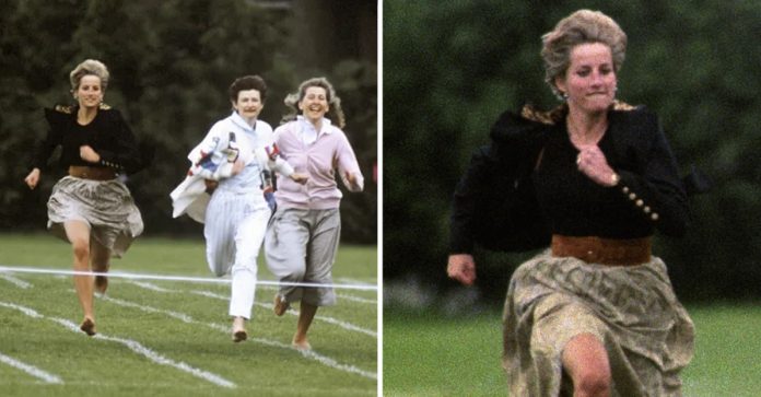 Vídeo clássico de Diana competindo contra outras mães em um evento escolar viraliza… Ela correu descalça