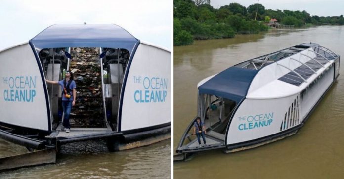 Inventor de 25 anos cria barco capaz de reciclar 80 mil toneladas de lixo dos oceanos
