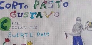 Menina de 9 anos desenha currículo para ajudar papai desempregado na Argentina