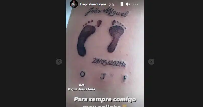 revistapazes.com - Irm&atilde; de Whindersson faz tatuagem em homenagem a Jo&atilde;o Miguel
