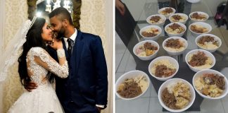 Casal de noivos converte buffet de seu casamento em marmitas para pessoas carentes