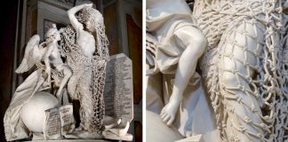 Escultura do século 18 mostra uma rede de mármore entalhado que tem encantado internautas