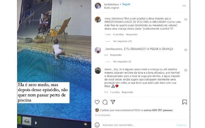 Vídeo de bebê que entra em piscina sozinha e é salva pelo pai viraliza: entenda o alerta