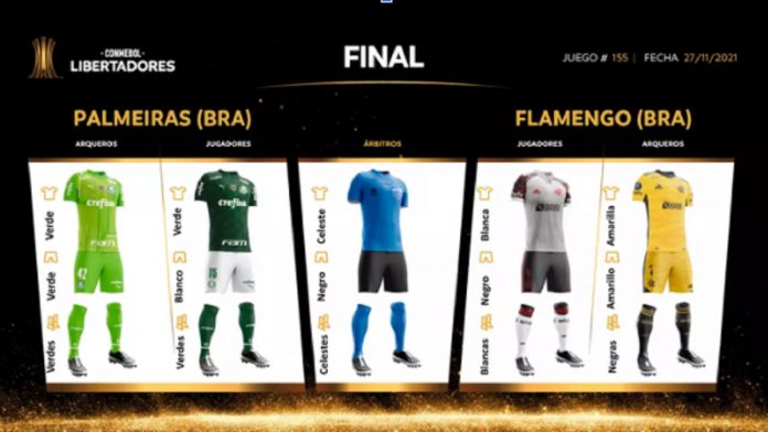 Conmebol anuncia uniformes de Palmeiras e Flamengo para decisão da Libertadores