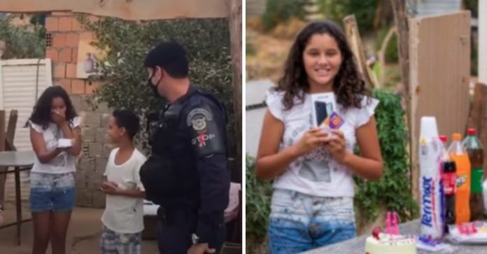 Policiais fazem vaquinha para comprar celular novo à menina vítima de assalto