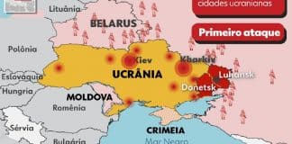 Putin invade Ucrânia. Mapa mostra locais  que foram bombardeados pela Rússia