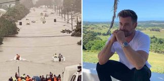 Chris Hemsworth enviou helicóptero com comida para família presa por enchentes na Austrália