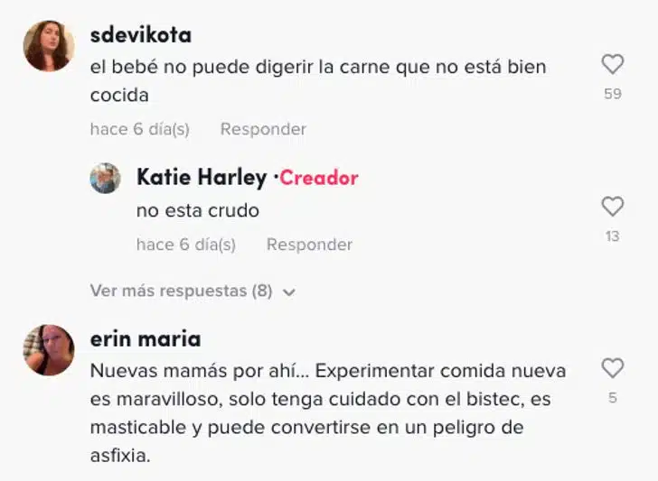 Mãe alimenta bebê de 6 meses com bife quase cru e recebe enxurrada de críticas nas redes sociais revistapazes.com - Mãe alimenta bebê de 6 meses com bife quase cru e recebe enxurrada de críticas nas redes sociais