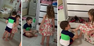 Menino de 5 anos acalma irmãzinha de 3 durante birra e viraliza: “Empatia”, diz mãe [VIDEO]