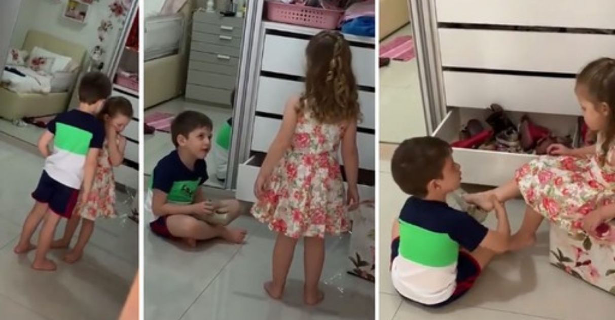 revistapazes.com - Menino de 5 anos acalma irmãzinha de 3 durante birra e viraliza: "Empatia", diz mãe [VIDEO]