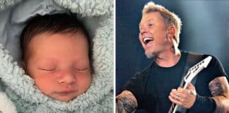 Bebê que nasceu no show do Metallica recebe nome em homenagem ao vocalista da banda