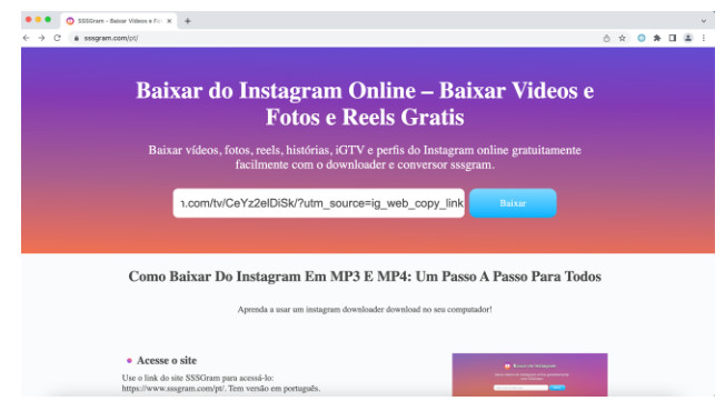 revistapazes.com - Baixe Quantos Vídeos Quiser do Instagram com o SSSGram