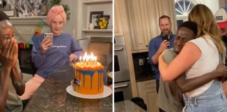 Jovem adotado se emociona ao comemorar aniversário pela primeira vez ao lado de sua nova família