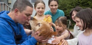 Em momento emocionante, cadela cega e idosa se reencontra com tutor após 3 semanas perdida