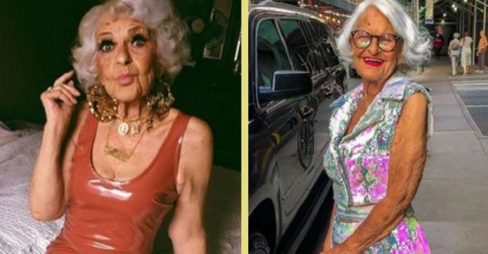“Sempre fui rebelde”, diz vovó de 94 anos que faz sucesso tirando fotos com as roupas da bisneta