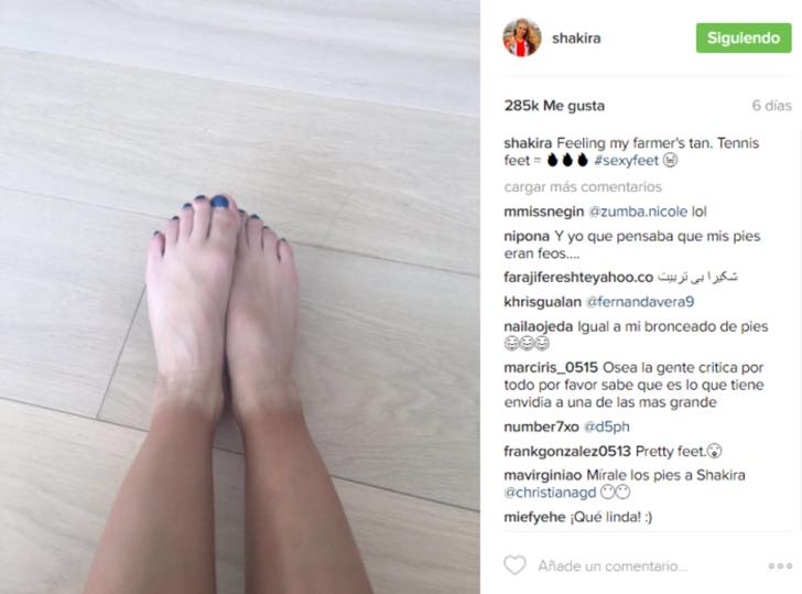 revistapazes.com - O dia em que Shakira postou uma foto com os pés descalços no Instagram e foi bombardeada de críticas