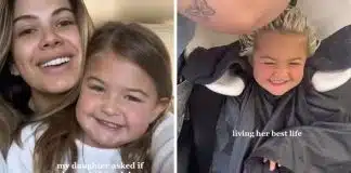 Mãe permite filha de 5 anos descolorir o cabelo e recebe enxurrada de críticas na internet