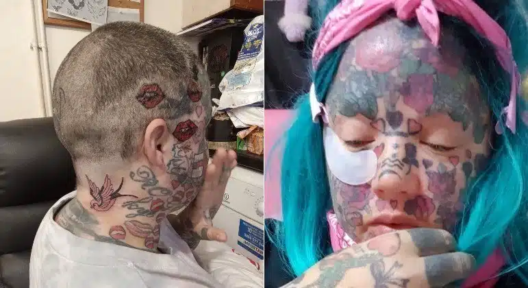 Mãe viciada em tatuagens 'estilo prisão' lamenta: 'Não consigo arrumar emprego' revistapazes.com - Mãe viciada em tatuagens 'estilo prisão' lamenta: 'Não consigo arrumar emprego'