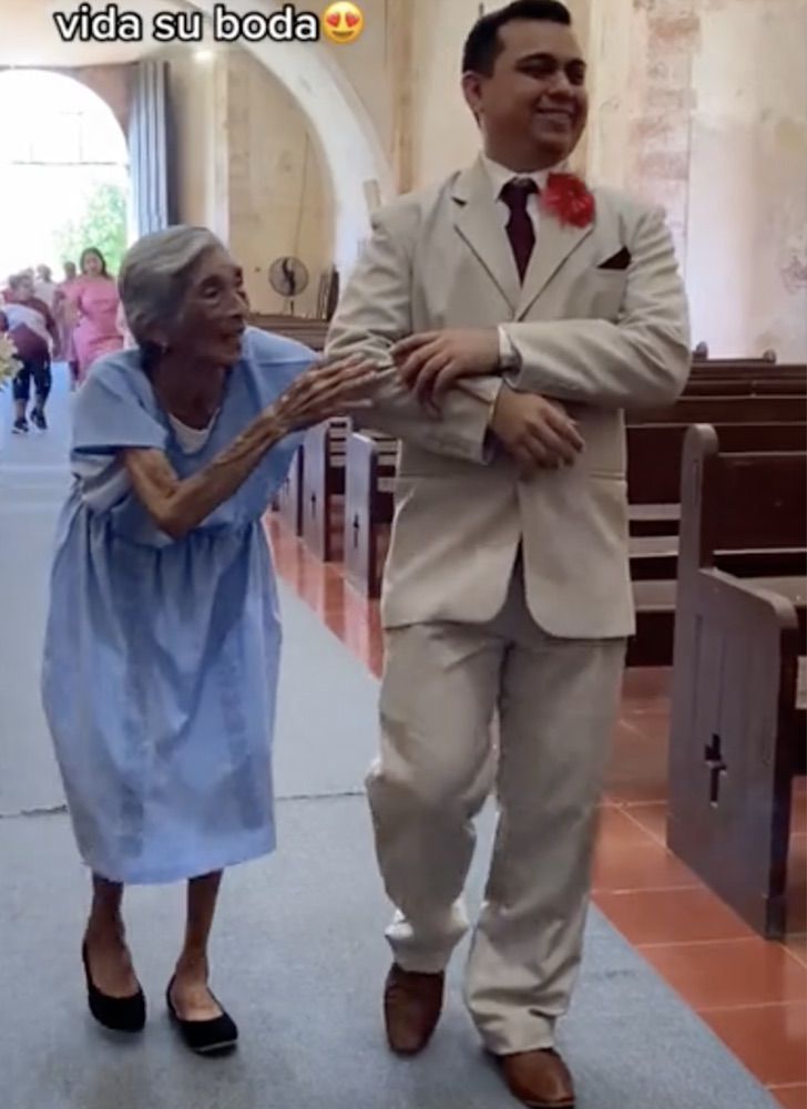 revistapazes.com - Vovó quase centenária leva neto ao altar e emociona convidados: 'Eles deveriam ser eternos'