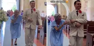 Vovó quase centenária leva neto ao altar e emociona convidados: ‘Eles deveriam ser eternos’