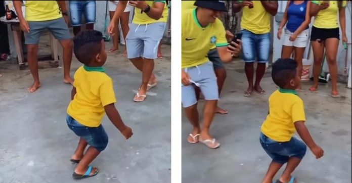 Menino de 3 anos viraliza fazendo a “Dança do Pombo” e imitando o jogador Richarlison