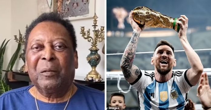 Do leito de hospital, Pelé parabeniza Messi e Argentina e diz: ‘Maradona está sorrindo agora’