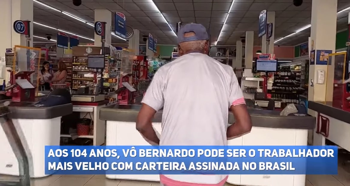 revistapazes.com - Aos 105 anos, Vô Bernardo esbanja disposição e vitalidade trabalhando em supermercado de MG