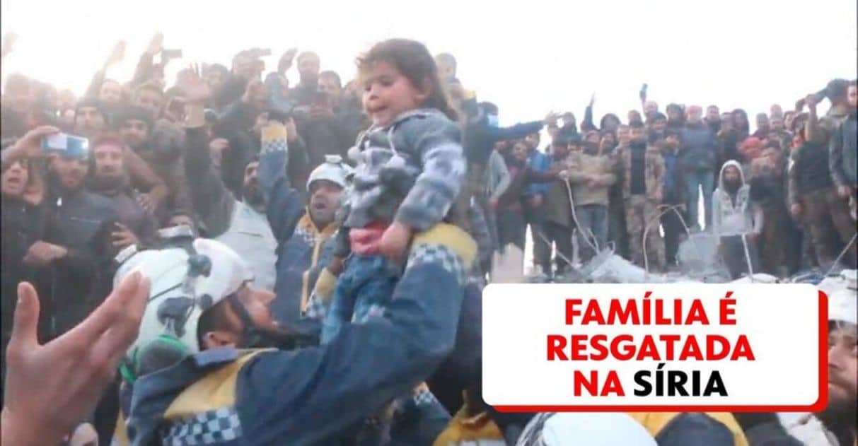 revistapazes.com - Multidão vibra muito após família inteira ser resgatada de escombros na Síria; veja o vídeo