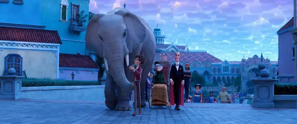 Cena do filme A Elefanta do Mágico, na Netflix