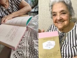 Vovó de 92 anos escreve livro à mão especialmente para os netos