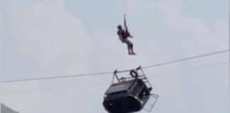 [VIDEO] Crianças ficam presas a 275 m de altura após cabo de teleférico se romper no Paquistão