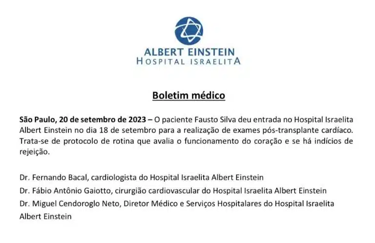 revistapazes.com - Faustão: hospital diz que fará avaliação sobre possível rejeição do coração transplantado