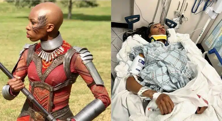 Estrela de 'Pantera Negra' é internada em estado gravíssimo após acidente com perseguição policial revistapazes.com - Estrela de 'Pantera Negra' é internada em estado gravíssimo após acidente com perseguição policial